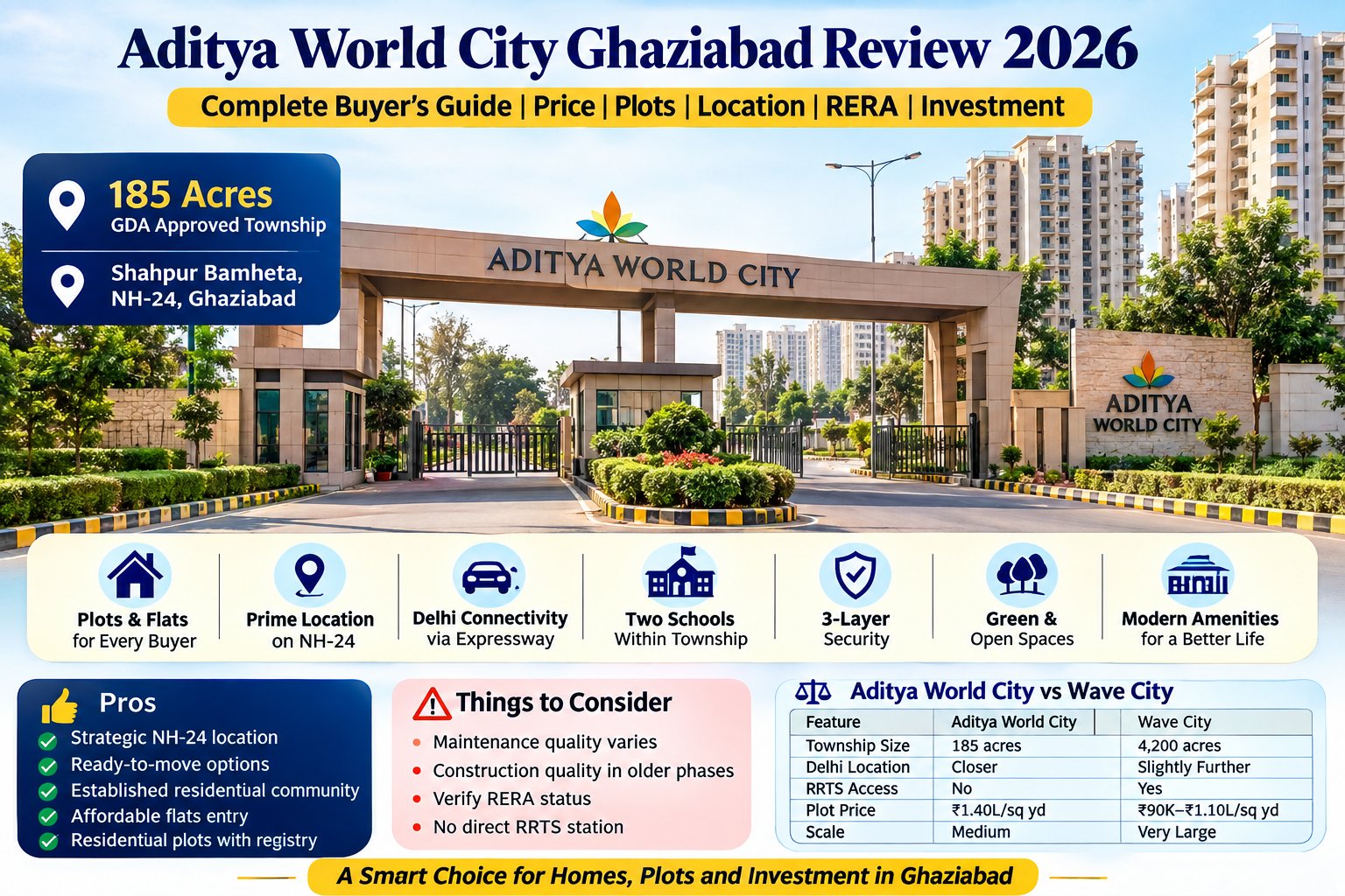Aditya World City Ghaziabad Review 2026: Price, Plots, Location, RERA & Investment Guide