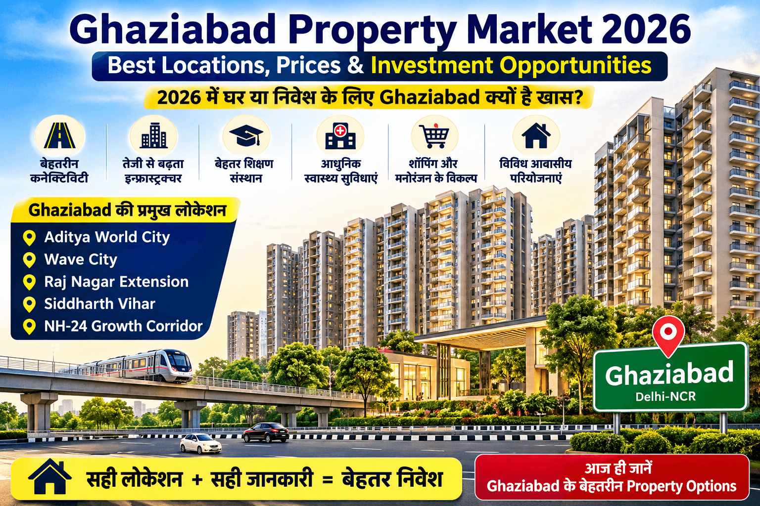 Ghaziabad Property Market 2026: Best Areas to Invest in and What Buyers Should Know