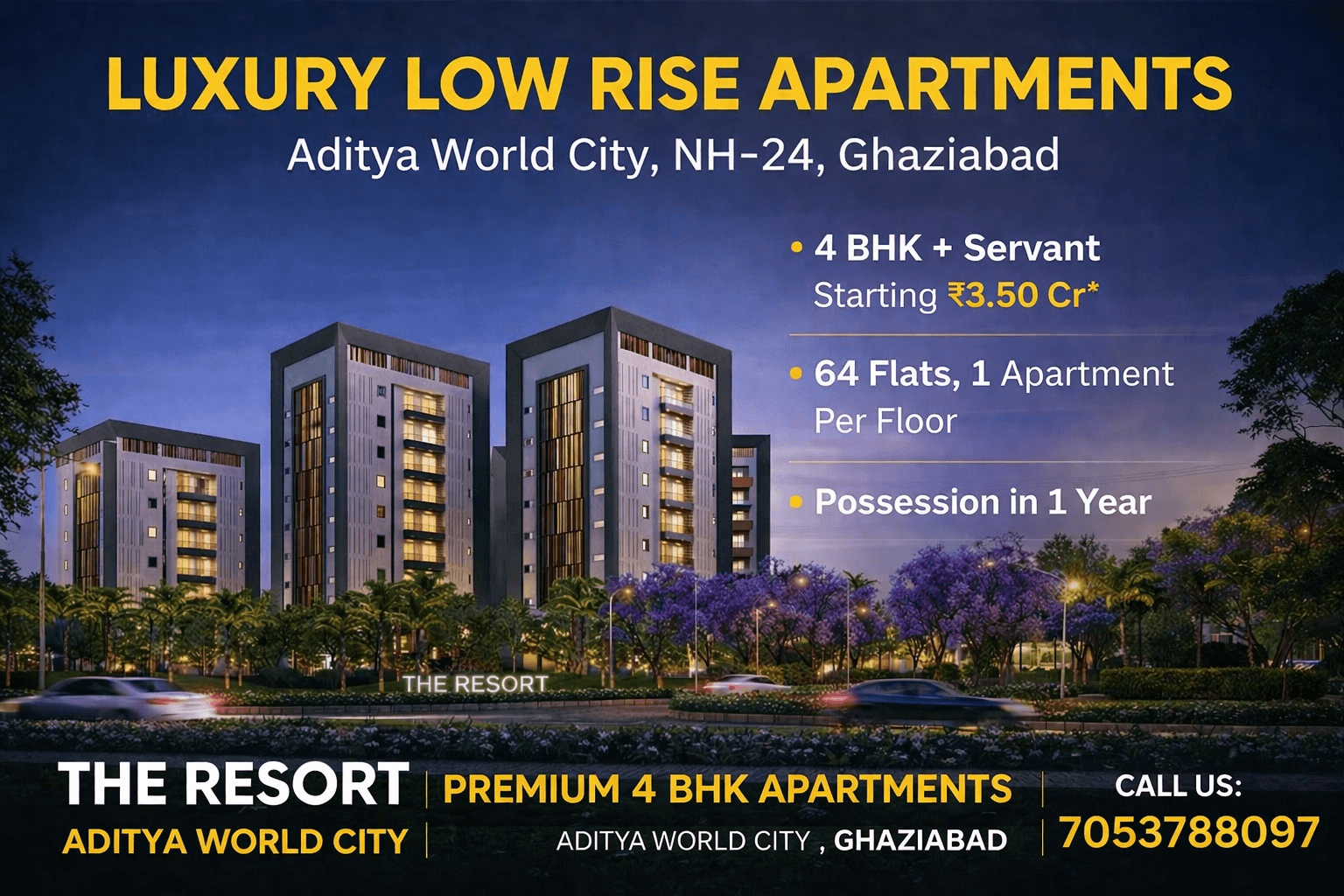 Luxury Low Rise Apartments in Aditya World City – The Resort