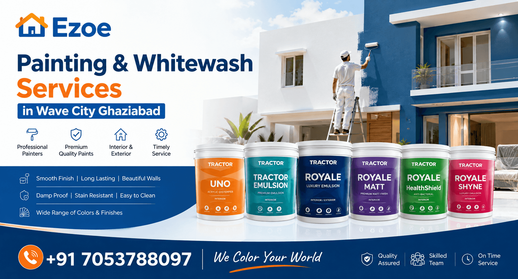 Painting & Whitewash Services in Wave City Ghaziabad