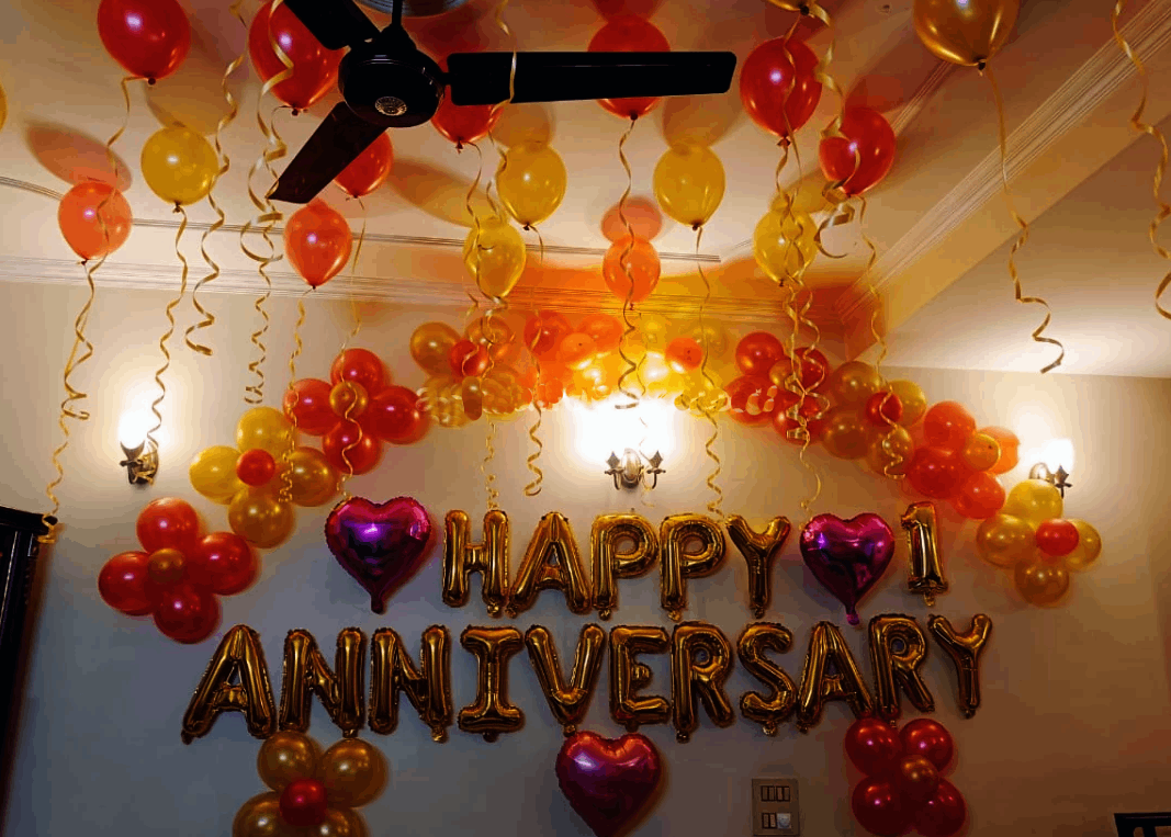 Anniversary Balloon Decoration in Aditya World City, Ghaziabad