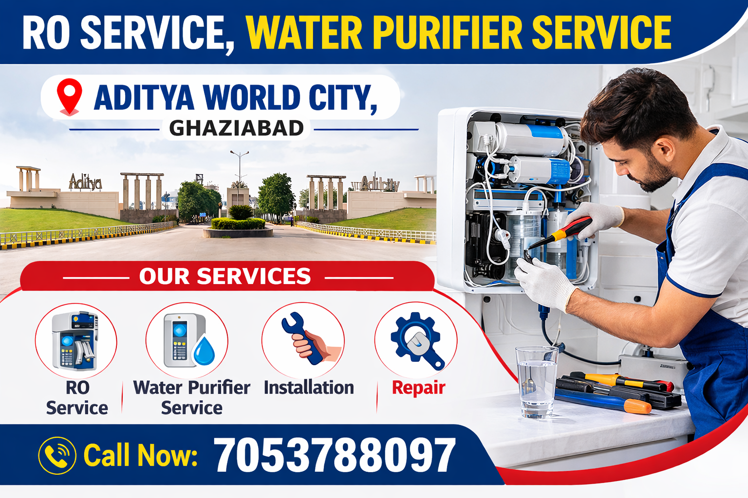 RO Water Purifier Service & Repair in Aditya World City, Ghaziabad