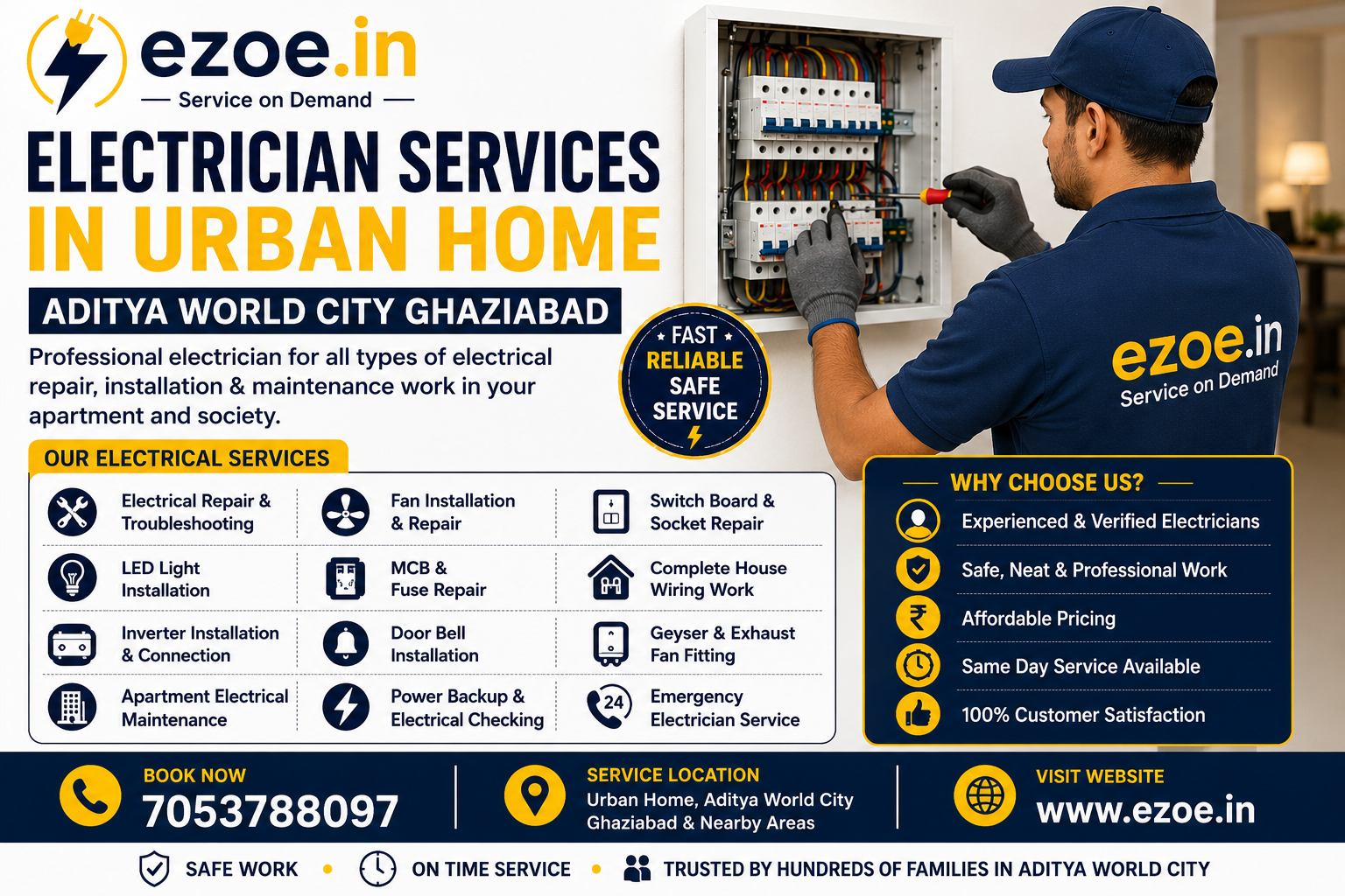 Electrician Services in Urban Home Aditya World City Ghaziabad | Electrical Repair & Maintenance
